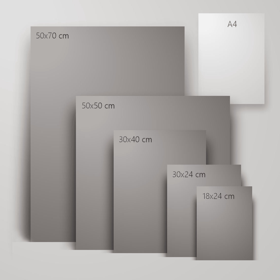 Standard (mus)panels ^ Standard sizes compared to ^ A4 printer page... 