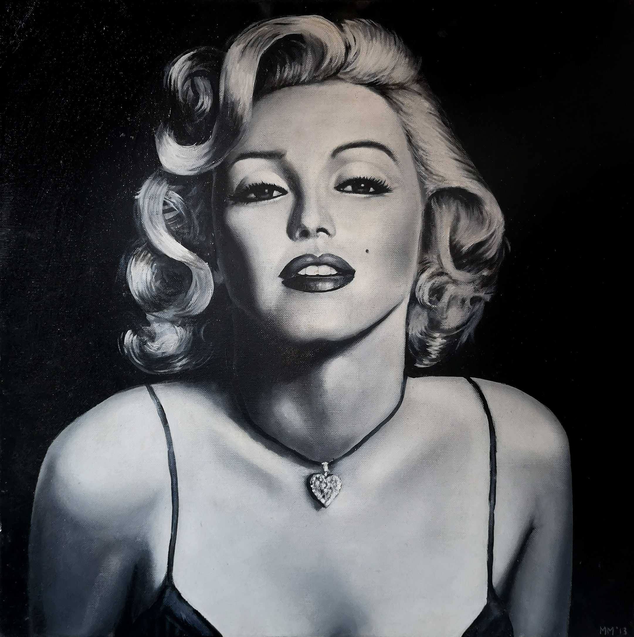 Marilyn  ^ 50x50 cm - Oil on canvas ^ 2014 - for sale 1.00€